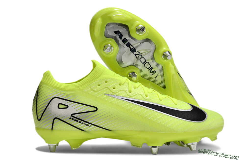 Men's Nike Air Zoom Mercurial Vapor 16 Elite SG Soft Ground Low-Tops Football Boots - Yellow/Silver/Black 2