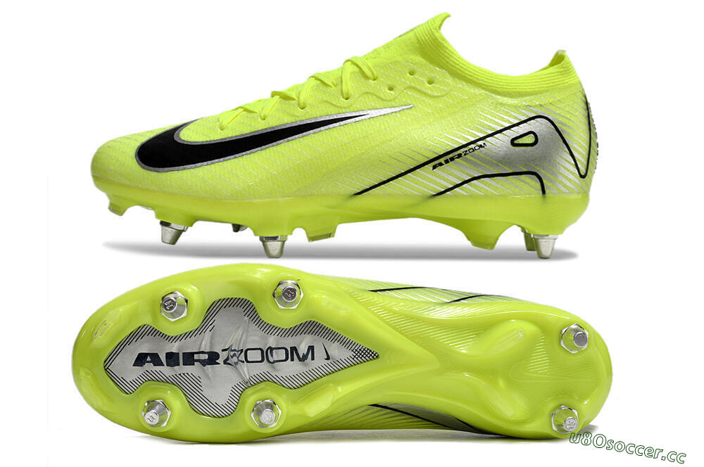 Men's Nike Air Zoom Mercurial Vapor 16 Elite SG Soft Ground Low-Tops Football Boots - Yellow/Silver/Black 1