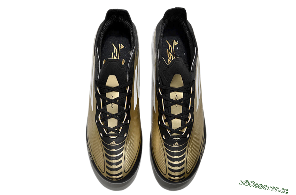 Unisex Adidas F50 Elite Messi MG Multi Ground Low-Tops Football Boots - Gold/Black/White 4