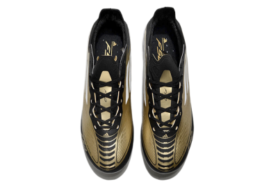 Unisex Adidas F50 Elite Messi MG Multi Ground Low-Tops Football Boots - Gold/Black/White