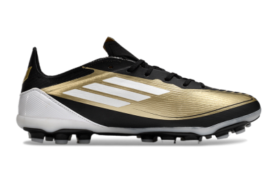 Unisex Adidas F50 Elite Messi MG Multi Ground Low-Tops Football Boots - Gold/Black/White