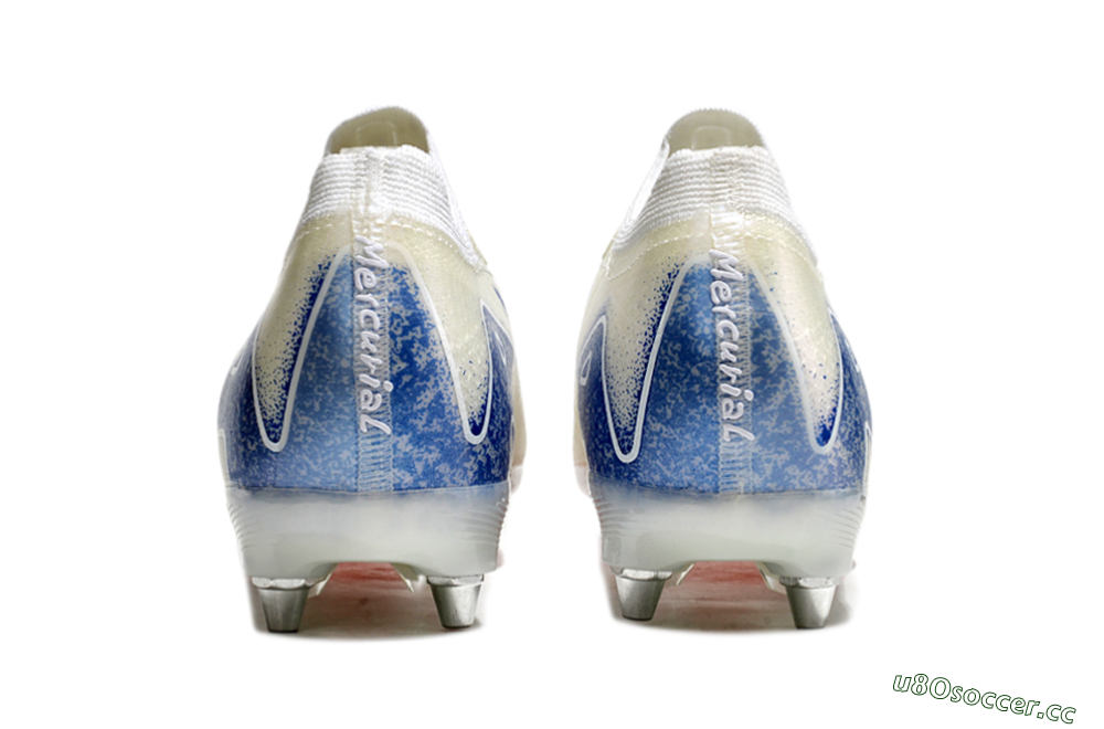 Men's Nike Air Zoom Mercurial Vapor 16 Elite SG Soft Ground Low-Tops Football Boots - Beige/Blue/White 5