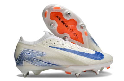 Men's Nike Air Zoom Mercurial Vapor 16 Elite SG Soft Ground Low-Tops Football Boots - Beige/Blue/White