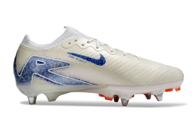 Men's Nike Air Zoom Mercurial Vapor 16 Elite SG Soft Ground Low-Tops Football Boots - Beige/Blue/White
