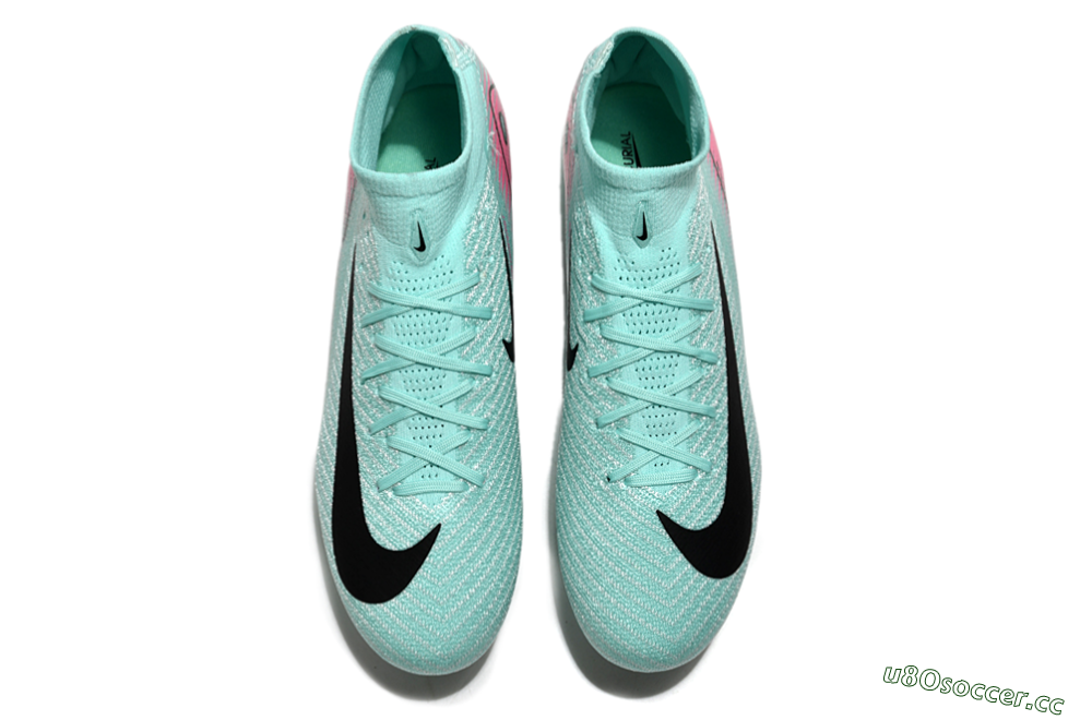 Men's Nike Air Zoom Mercurial Superfly 10 Elite SG Soft Ground High-Tops Football Boots - Jade/Black/Pink 4