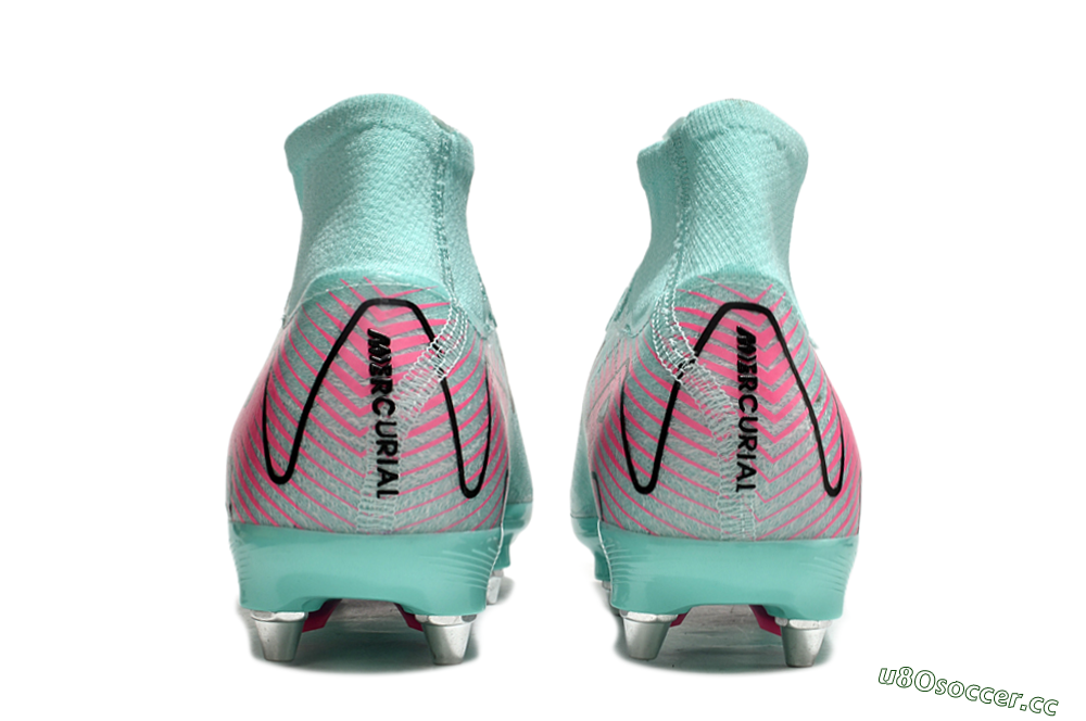 Men's Nike Air Zoom Mercurial Superfly 10 Elite SG Soft Ground High-Tops Football Boots - Jade/Black/Pink 5