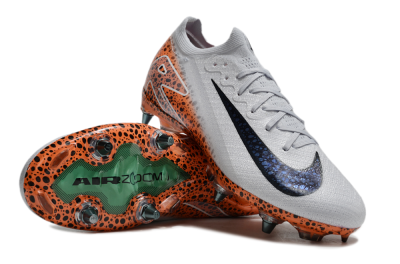 Men's Nike Air Zoom Mercurial Vapor 16 Elite SG Soft Ground Low-Tops Football Boots - Grey/Black/Leopard