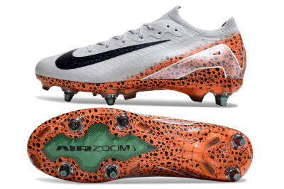 Men's Nike Air Zoom Mercurial Vapor 16 Elite SG Soft Ground Low-Tops Football Boots - Grey/Black/Leopard