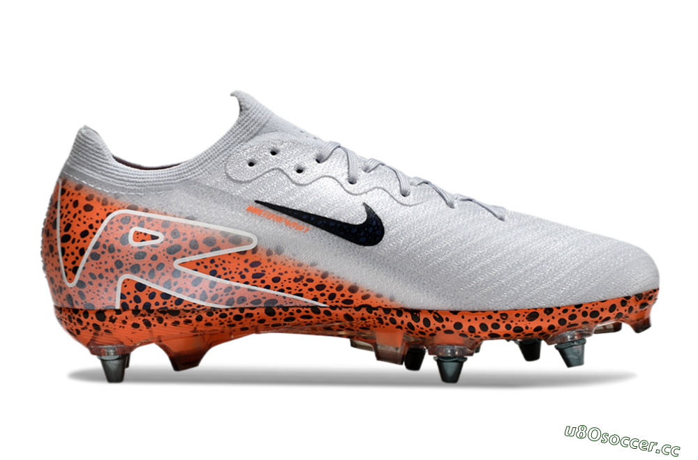 Men's Nike Air Zoom Mercurial Vapor 16 Elite SG Soft Ground Low-Tops Football Boots - Grey/Black/Leopard 7