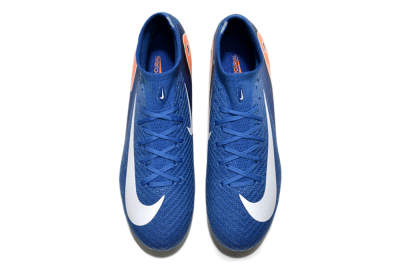 Unisex Nike Air Zoom Mercurial Superfly 10 Elite FG Firm Ground High-Tops Football Boots - Blue/White/Orange