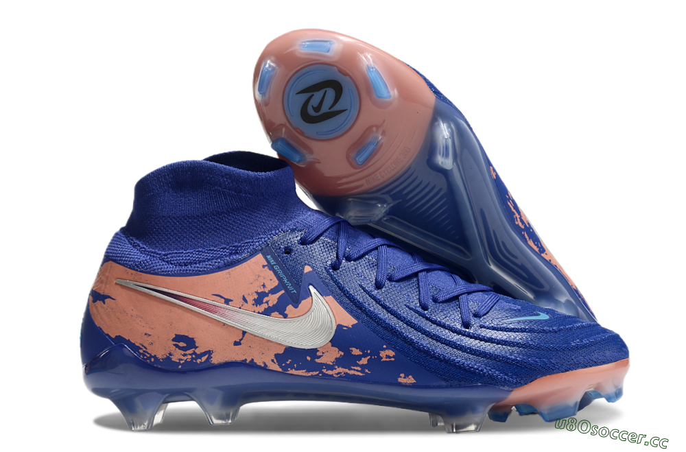 Men's Nike Phantom Luna Elite NU FG Firm Ground High-Tops Football Boots - Blue/White/Red 2