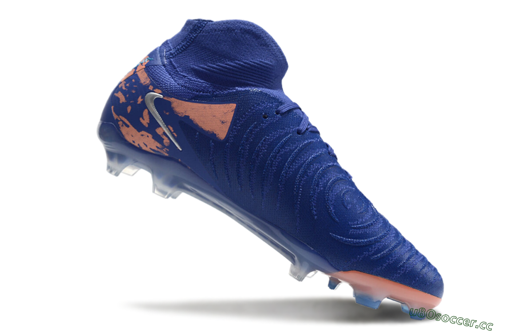 Men's Nike Phantom Luna Elite NU FG Firm Ground High-Tops Football Boots - Blue/White/Red 4