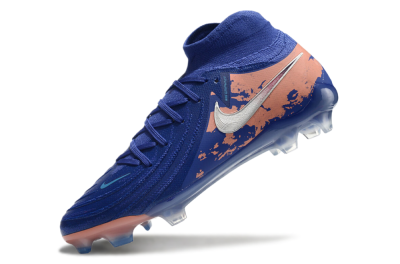 Men's Nike Phantom Luna Elite NU FG Firm Ground High-Tops Football Boots - Blue/White/Red