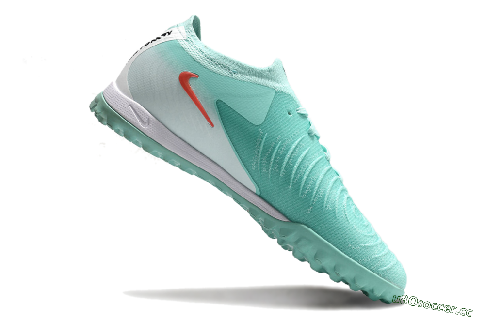 Men's Nike Phantom GX 2 Elite TF Artificial Turf Low-Tops Football Shoes - Jade/Red/White 4