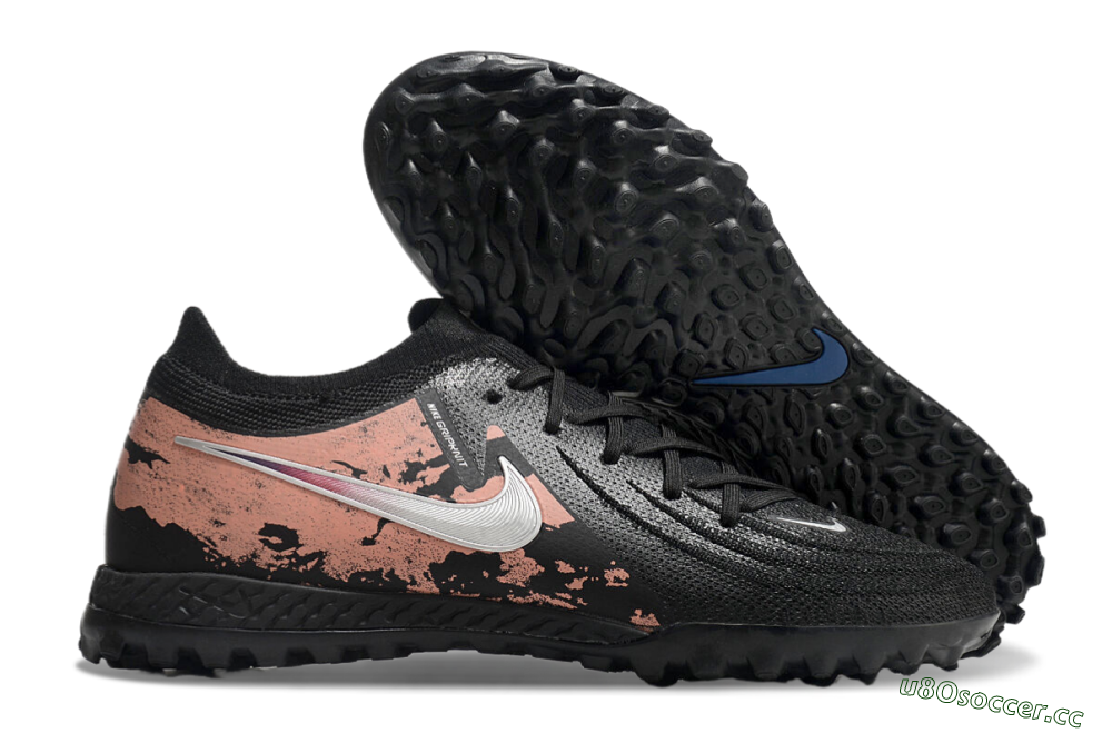Men's Nike Phantom GX 2 Elite TF Artificial Turf Low-Tops Football Shoes - Black/White/Red 2