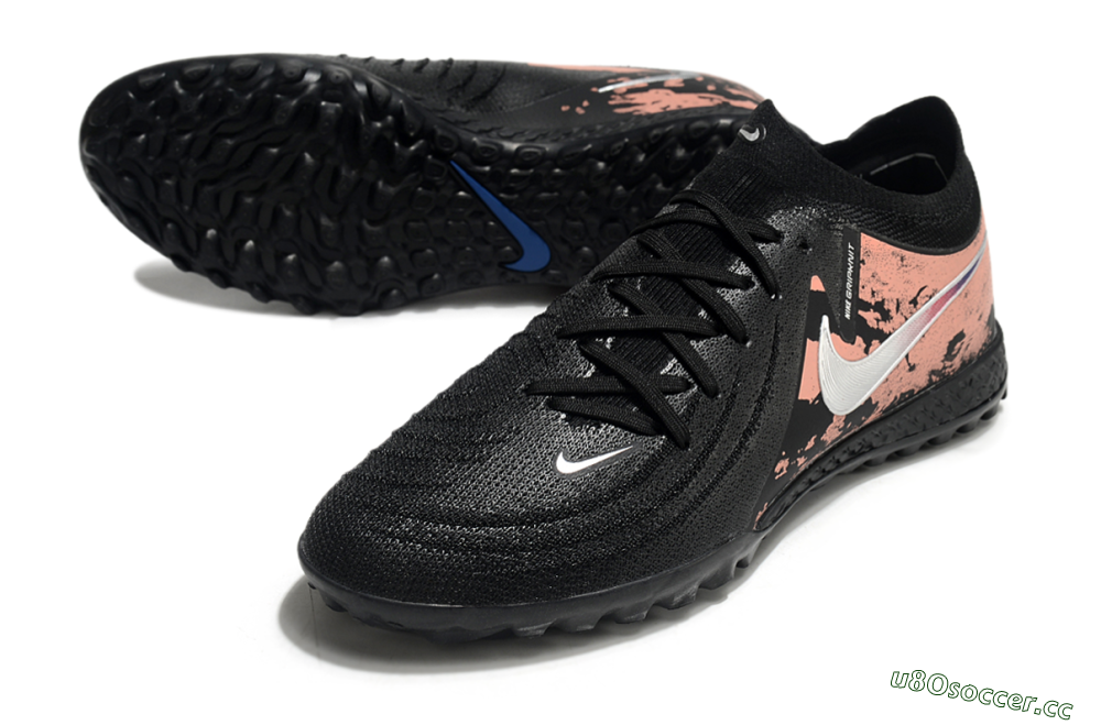 Men's Nike Phantom GX 2 Elite TF Artificial Turf Low-Tops Football Shoes - Black/White/Red 3