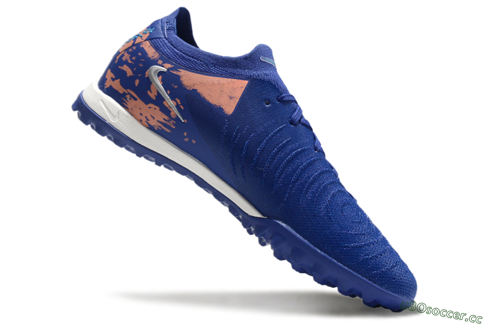 Men's Nike Phantom GX 2 Elite TF Artificial Turf Low-Tops Football Shoes - Blue/White/Red 4