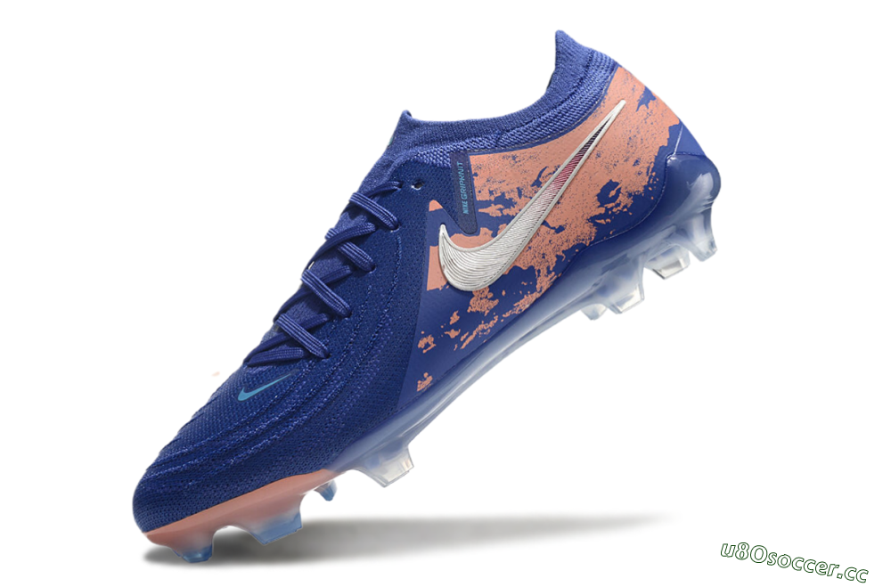 Men's Nike Phantom Luna Elite FG Firm Ground Low-Tops Football Boots - Blue/White/Red 5