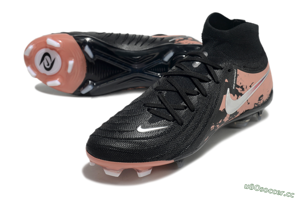 Men's Nike Phantom Luna Elite NU FG Firm Ground High-Tops Football Boots - Black/White/Red 3