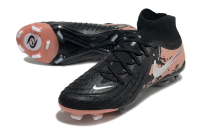 Men's Nike Phantom Luna Elite NU FG Firm Ground High-Tops Football Boots - Black/White/Red