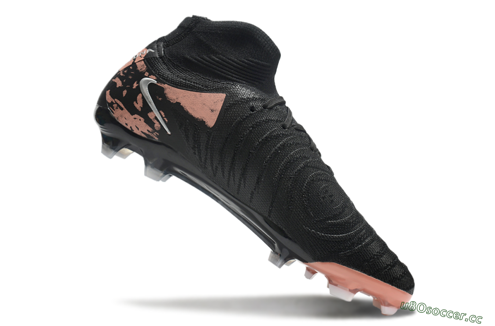 Men's Nike Phantom Luna Elite NU FG Firm Ground High-Tops Football Boots - Black/White/Red 4