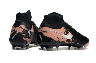 Men's Nike Phantom Luna Elite NU FG Firm Ground High-Tops Football Boots - Black/White/Red