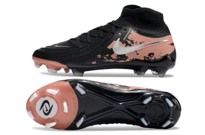 Men's Nike Phantom Luna Elite NU FG Firm Ground High-Tops Football Boots - Black/White/Red