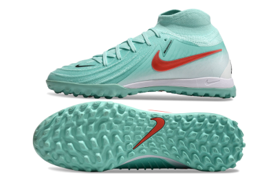 Men's Nike Phantom Luna Elite TF Artificial Turf High-Tops Football Shoes - Jade/Red/White