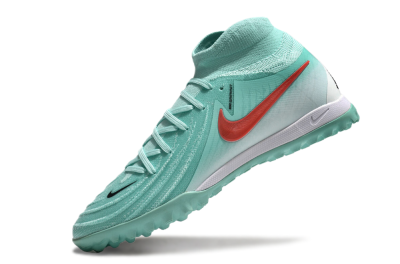 Men's Nike Phantom Luna Elite TF Artificial Turf High-Tops Football Shoes - Jade/Red/White