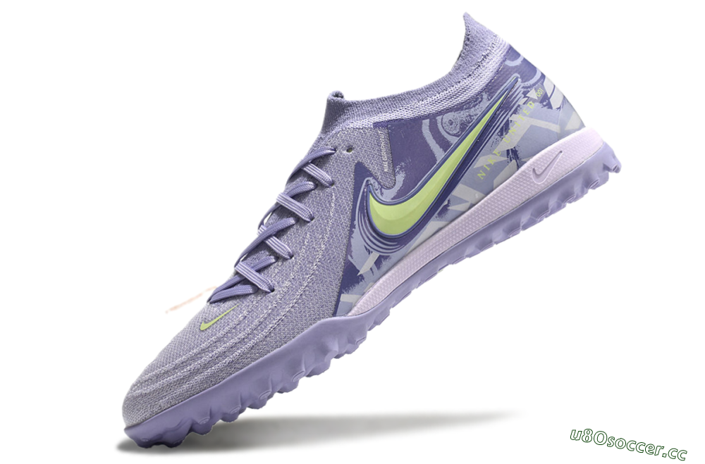 Men's Nike Phantom GX 2 Elite TF Artificial Turf Low-Tops Football Shoes - Purple/Yellow/White 5