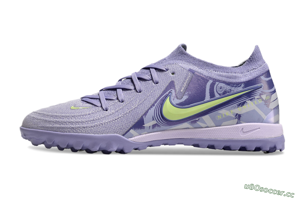 Men's Nike Phantom GX 2 Elite TF Artificial Turf Low-Tops Football Shoes - Purple/Yellow/White 0