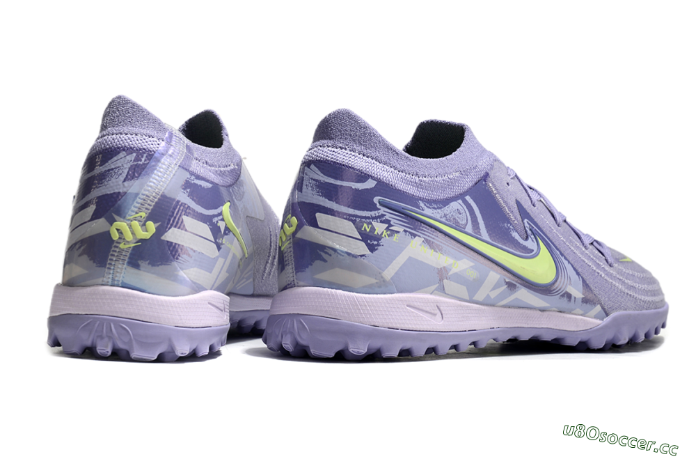 Men's Nike Phantom GX 2 Elite TF Artificial Turf Low-Tops Football Shoes - Purple/Yellow/White 6