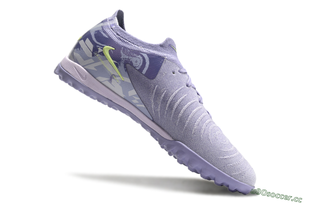 Men's Nike Phantom GX 2 Elite TF Artificial Turf Low-Tops Football Shoes - Purple/Yellow/White 4