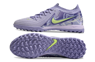Men's Nike Phantom GX 2 Elite TF Artificial Turf Low-Tops Football Shoes - Purple/Yellow/White