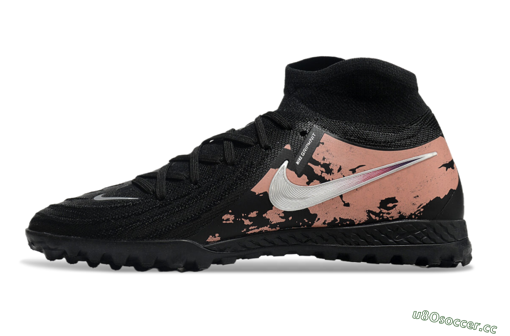 Men's Nike Phantom Luna Elite TF Artificial Turf High-Tops Football Shoes - Black/White/Red 0
