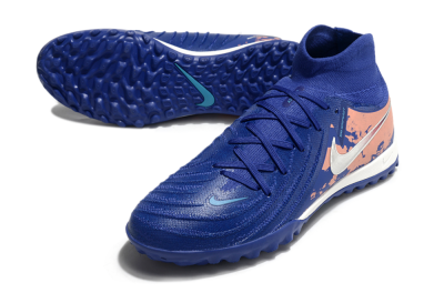 Men's Nike Phantom Luna Elite TF Artificial Turf High-Tops Football Shoes - Blue/White/Red