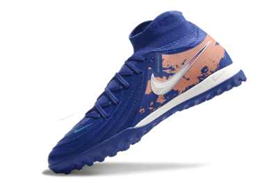 Men's Nike Phantom Luna Elite TF Artificial Turf High-Tops Football Shoes - Blue/White/Red