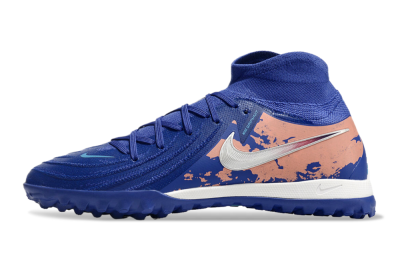 Men's Nike Phantom Luna Elite TF Artificial Turf High-Tops Football Shoes - Blue/White/Red
