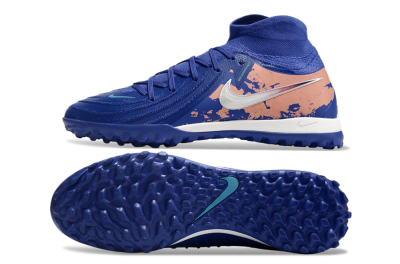 Men's Nike Phantom Luna Elite TF Artificial Turf High-Tops Football Shoes - Blue/White/Red