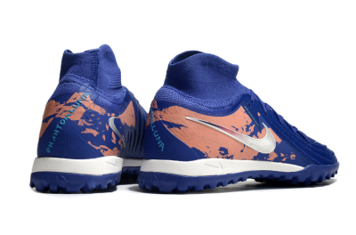 Men's Nike Phantom Luna Elite TF Artificial Turf High-Tops Football Shoes - Blue/White/Red