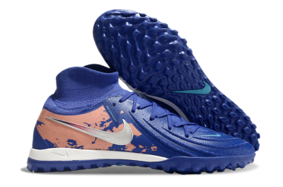 Men's Nike Phantom Luna Elite TF Artificial Turf High-Tops Football Shoes - Blue/White/Red