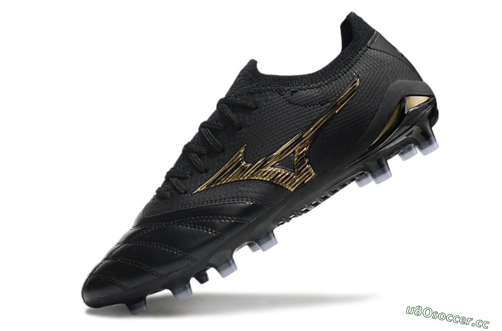 Men's Mizuno Morelia Neo 3 FG Firm Ground Low-Tops Football Boots - Black/Gold 6