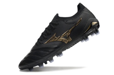Men's Mizuno Morelia Neo 3 FG Firm Ground Low-Tops Football Boots - Black/Gold