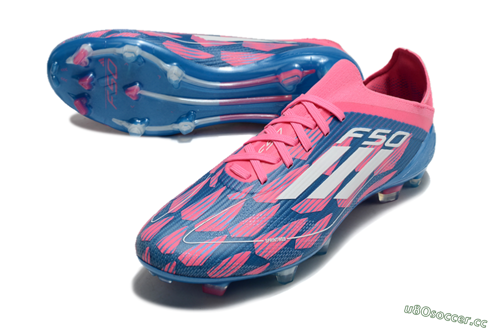 Unisex Adidas F50 Elite FG Firm Ground Low-Tops Football Boots - Blue/White/Red 3