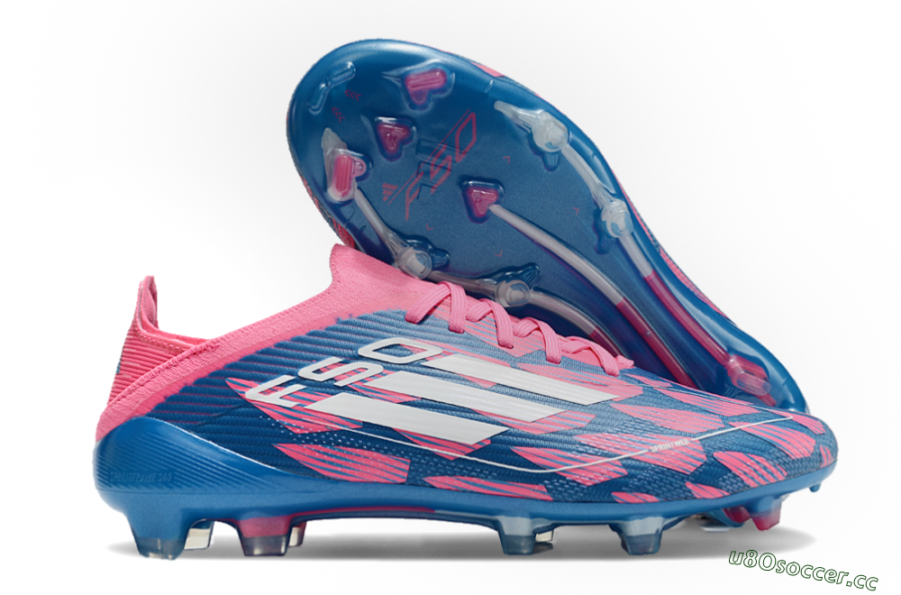 Unisex Adidas F50 Elite FG Firm Ground Low-Tops Football Boots - Blue/White/Red 2