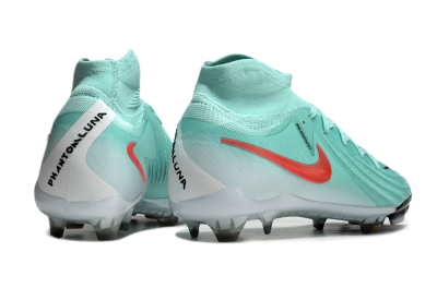 Men's Nike Phantom Luna Elite FG Firm Ground High-Tops Football Boots - Jade/Red/White