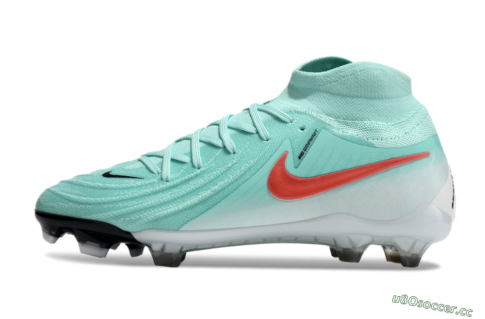 Men's Nike Phantom Luna Elite FG Firm Ground High-Tops Football Boots - Jade/Red/White 0