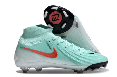 Men's Nike Phantom Luna Elite FG Firm Ground High-Tops Football Boots - Jade/Red/White