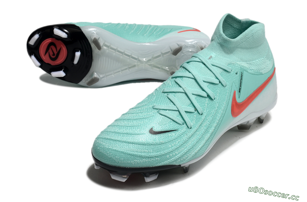 Men's Nike Phantom Luna Elite FG Firm Ground High-Tops Football Boots - Jade/Red/White 3
