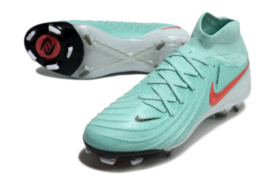Men's Nike Phantom Luna Elite FG Firm Ground High-Tops Football Boots - Jade/Red/White